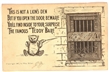 Theodore Roosevelt Teddy Bear Mechanical Bathroom Postcard