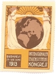 Suffrage 1913 Congress German Stamp