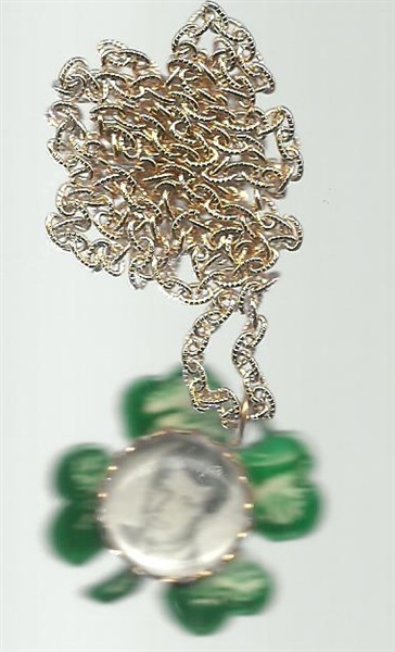 RFK Unusual Four-Leaf Clover Necklace 
