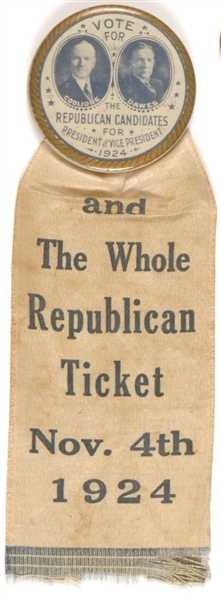Coolidge-Dawes Whole Republican Ticket