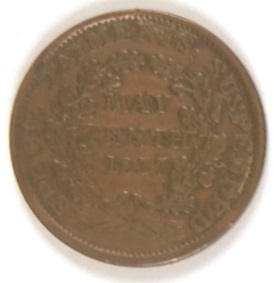 Hard Times 1837 Copper Token