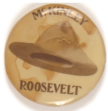 McKinley, Roosevelt Rare Rough Rider Hat Pin