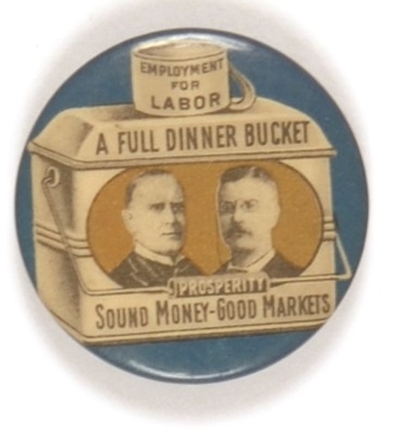 McKinley-Roosevelt Blue Dinner Bucket