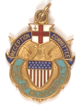 Roosevelt Enamel Shield Charm