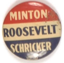 FDR, Minton, Schricker Indiana Coattail
