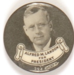 Alf Landon for President Picture Pin