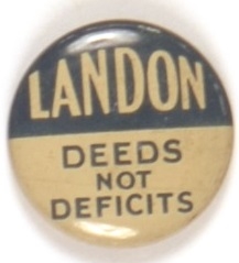 Landon Deeds Not Deficits Litho
