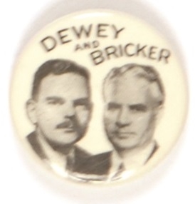 Dewey-Bricker Scarce Celluloid Jugate
