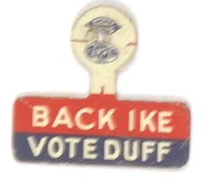 Back Ike, Vote Duff Pennsylvania Tab