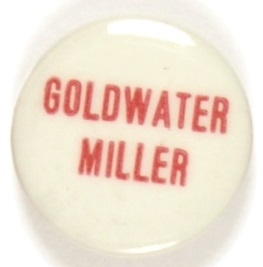 Goldwater-Miller Red and White Celluloid