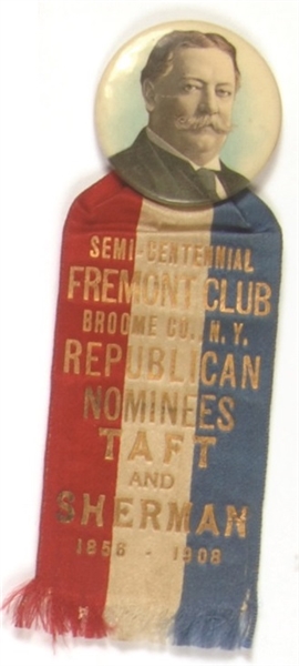 Taft Fremont Club Ribbon and Pin