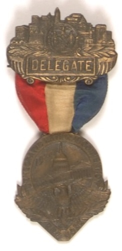 John W. Davis 1924 Delegate Badge