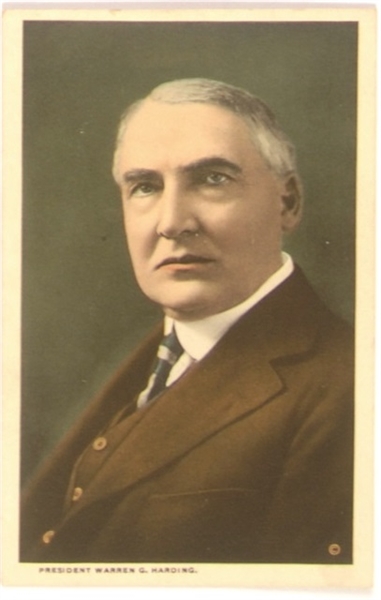 President Warren Harding Color Postcard