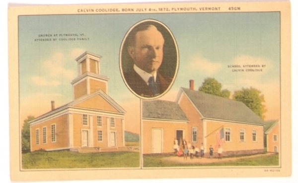 Coolidge Plymouth, Vt. Postcard