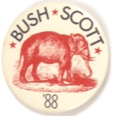 Bush and Scott Rare 1988 GOP Elephant