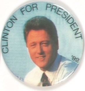 Clinton for President 4 Inch Celluloid