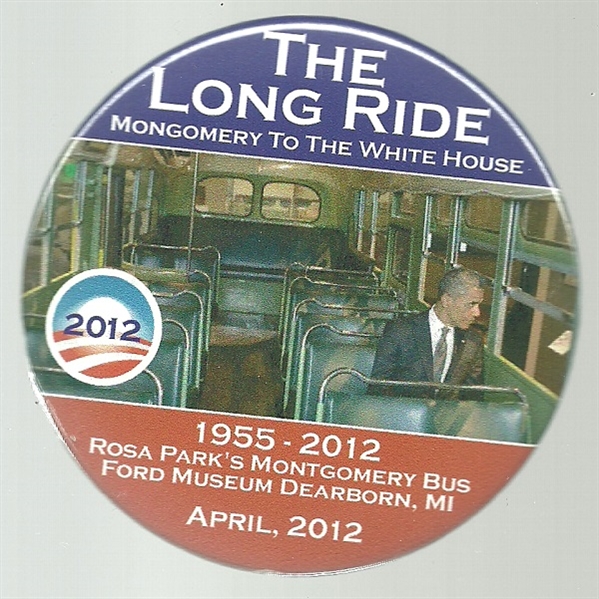 Obama Long Ride Selma Bus Pin