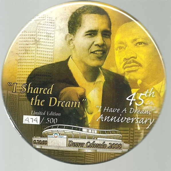 Obama I Shared the Dream King Anniversary