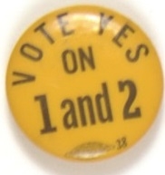 Suffrage Vote Yes on 1 and 2