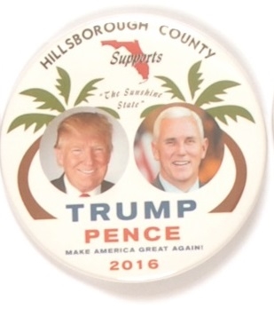 Trump, Pence Tampa Rally Rare Pin