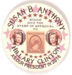 Hillary, Susan B. Anthony Pin