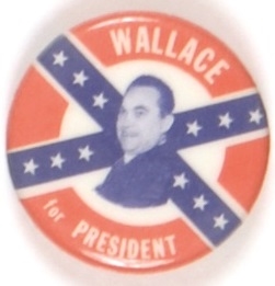 Wallace Confederate Flag Celluloid