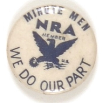 NRA Minute Men Celluloid