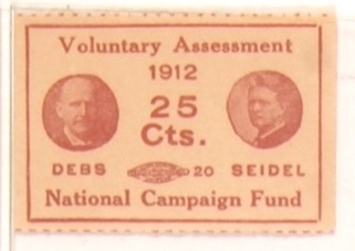Debs, Seidel Socialist Party Jugate Stamp