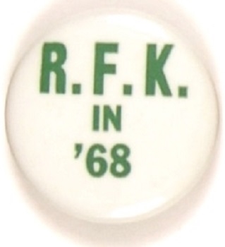 RFK in 68 Green, White Celluloid