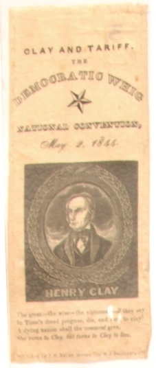 Henry Clay 1844 Whig Convention Ribbon