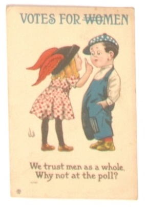 Anti Suffrage Cartoon Postcard