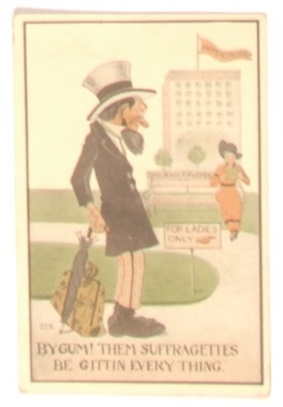 By Gum! Anti Suffrage Postcard