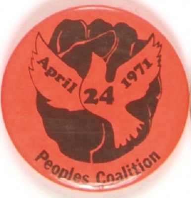 Peoples Coalition Anti Vietnam War Orange Celluloid