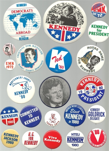 Ted Kennedy Collection of 40  Pins
