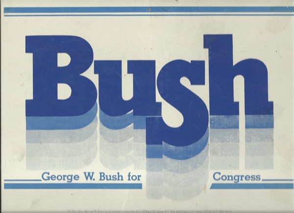 George W. Bush for Congress Poster