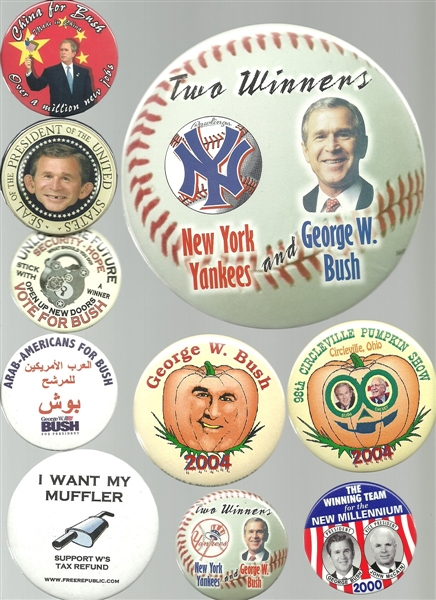 GW Bush Collection of 23 Campaign Items