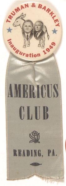 Truman and Barkley Americus Club of Reading, Pa