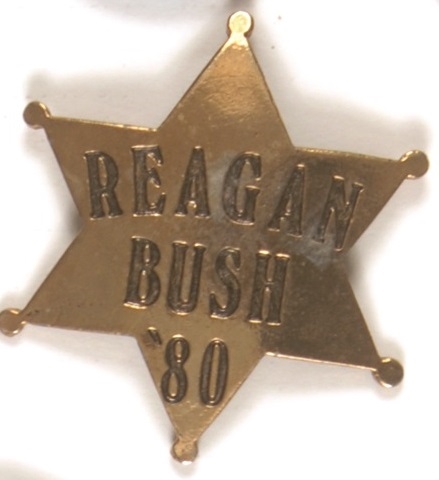 Reagan, Bush ’80 Sheriff’s Badge