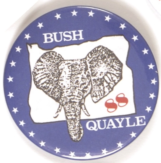 Bush-Quayle Rare 1988 Oregon Pin