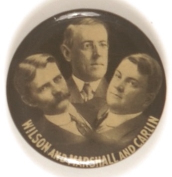 Wilson, Marshall, Carlin Rare Virginia Coattail