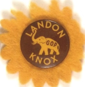 Landon-Knox Celluloid with Cloth Sunflower