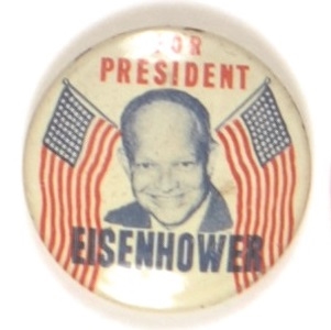 Eisenhower for President Flags Pin