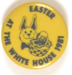 Reagan Rare Easter Egg Hunt 1981 Pin