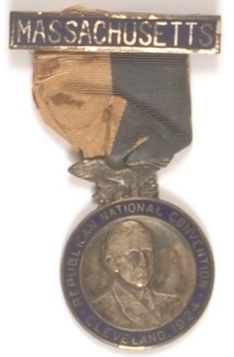 Coolidge 1924 Massachusetts Convention Badge