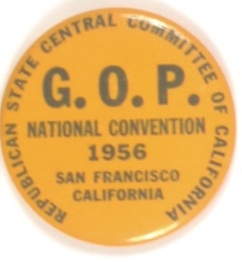 Eisenhower California 1956 Convention Celluloid