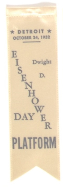 Detroit Eisenhower Day Ribbon