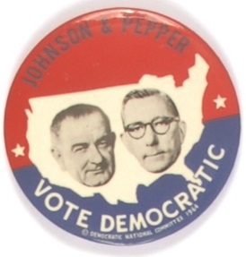 Lyndon Johnson, Pepper Vote Democratic