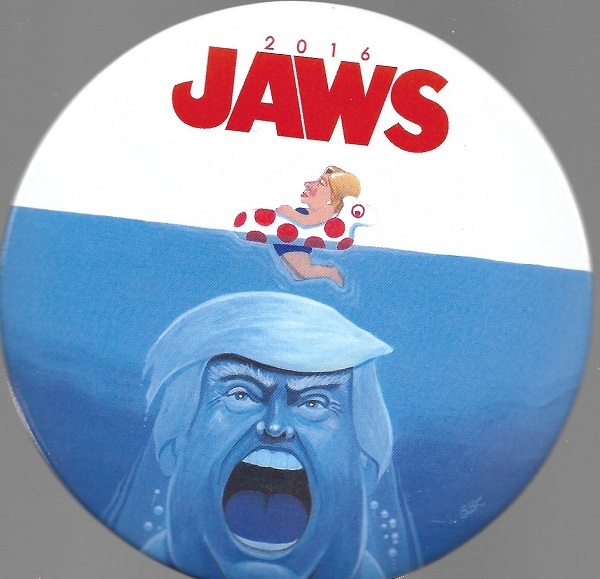 Trump and Hillary Jaws by Brian Campbell