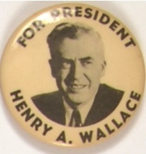 Henry Wallace Progressive Party 1 3/4 Inch Celluloid