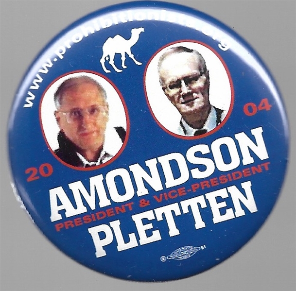 Amondson and Pletten Prohibition Party Jugate